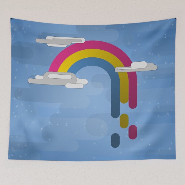 Item preview, Pansexual Pride Flag Minimalist Drip Rainbow Design designed and sold by LiveLoudGraphic.