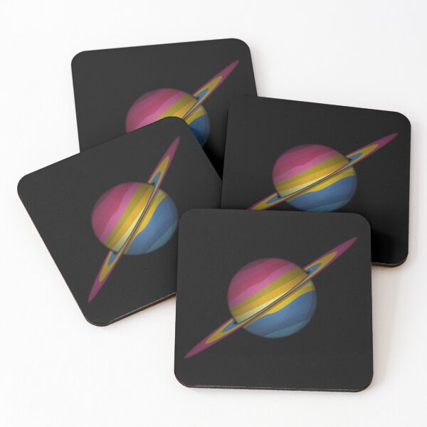 Item preview, Planet and Rings in Pansexual Pride Flag Colors designed and sold by LiveLoudGraphic.