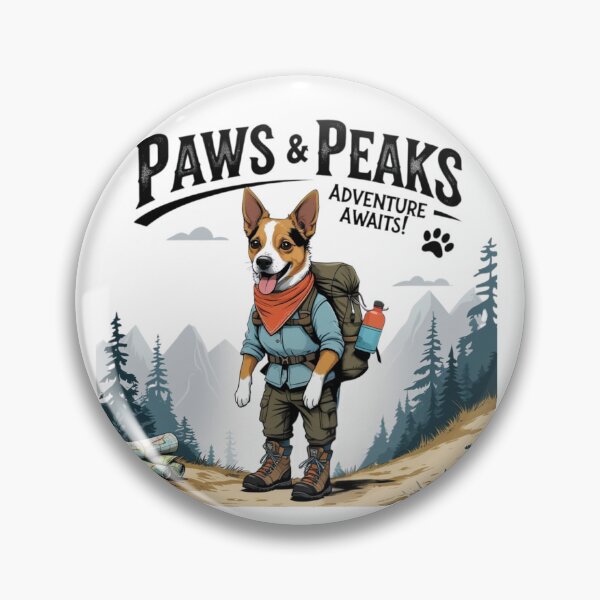 Item preview, Paws & Peaks: Adventure Awaits! | Hiking Dog Outdoor Explorer Design designed and sold by bannzy.