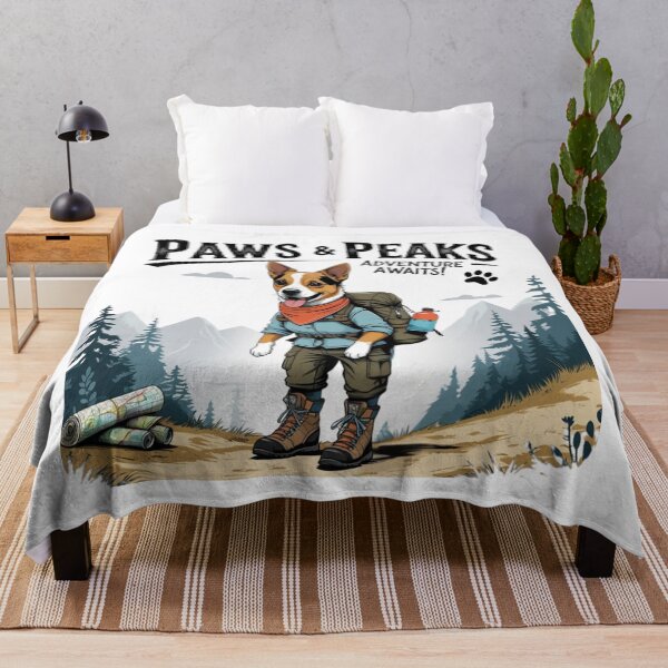 Item preview, Paws & Peaks: Adventure Awaits! | Hiking Dog Outdoor Explorer Design designed and sold by bannzy.