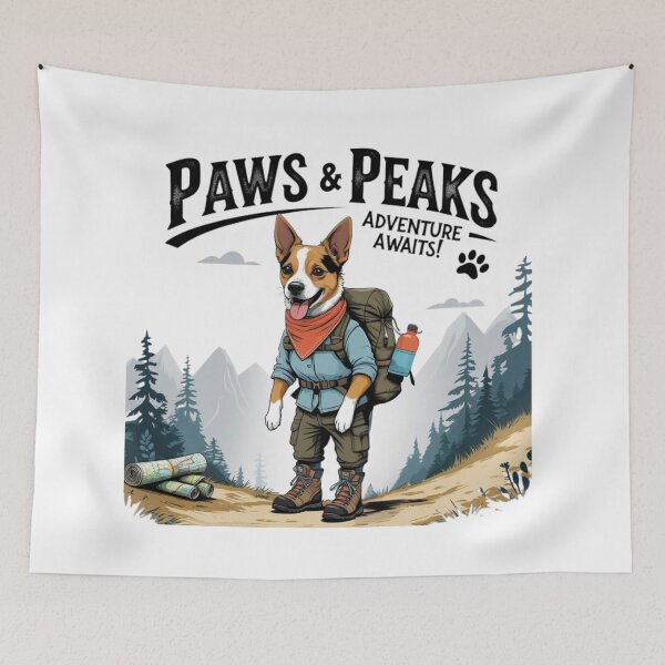 Item preview, Paws & Peaks: Adventure Awaits! | Hiking Dog Outdoor Explorer Design designed and sold by bannzy.