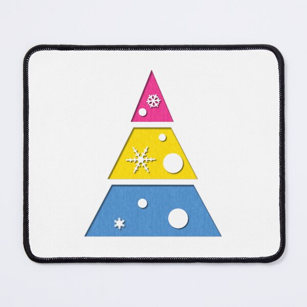Item preview, Minimalist Christmas Tree in Pansexual Pride Flag Colors designed and sold by LiveLoudGraphic.