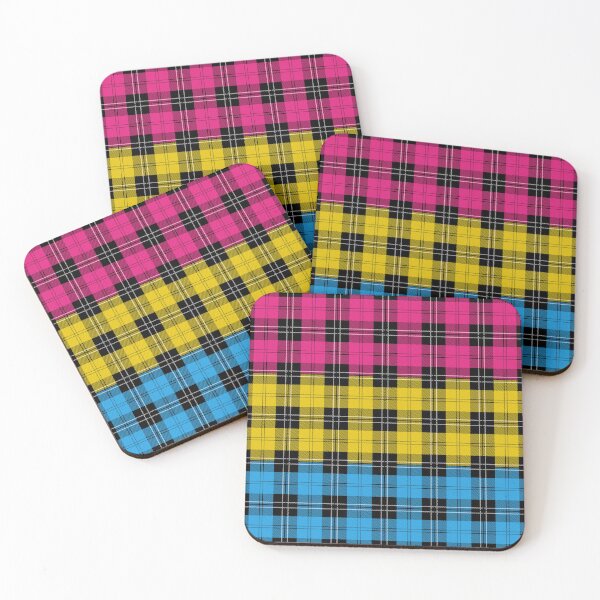 Item preview, Seamless Repeating Plaid Pansexual Pride Flag Pattern designed and sold by LiveLoudGraphic.