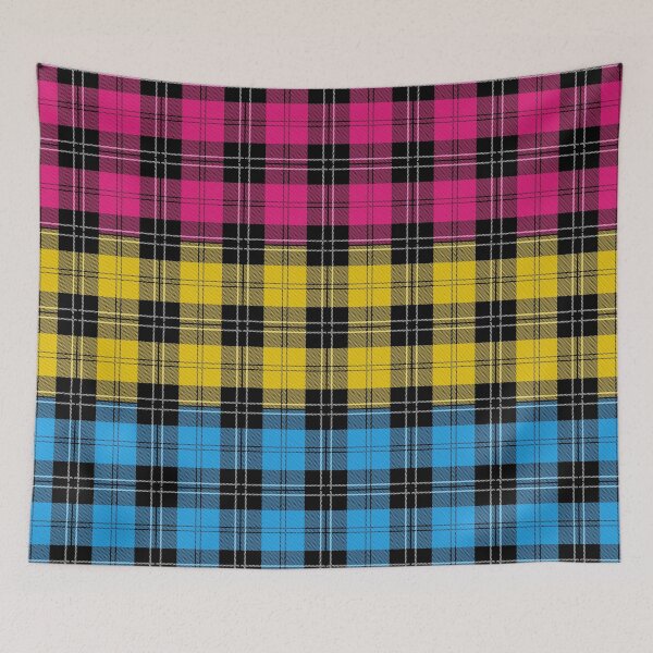 Item preview, Seamless Repeating Plaid Pansexual Pride Flag Pattern designed and sold by LiveLoudGraphic.