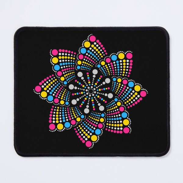 Item preview, Geometric Mandala Dot Art Pansexual Pride Pattern designed and sold by LiveLoudGraphic.