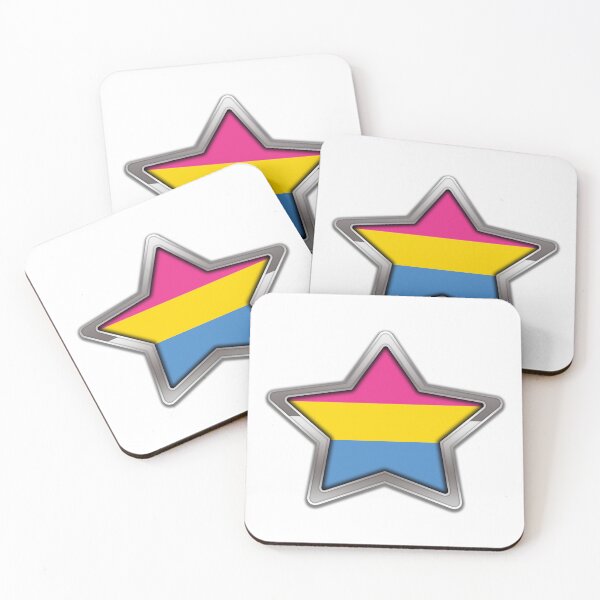Item preview, Large Pansexual Pride Flag Colored Star with Chrome Frame. designed and sold by LiveLoudGraphic.