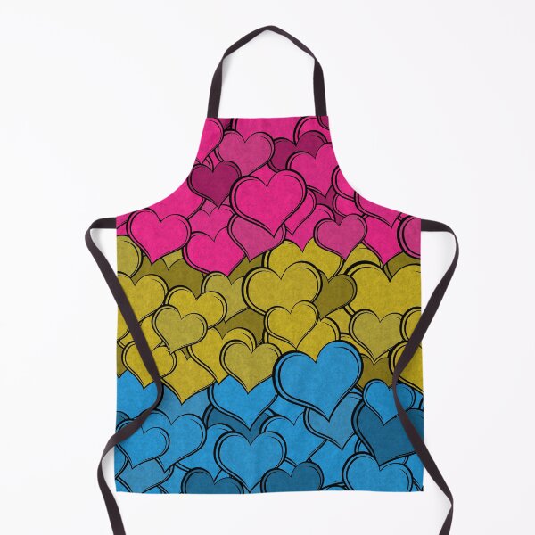 Item preview, Overlapping Hearts in Pansexual Pride Flag Colors designed and sold by LiveLoudGraphic.