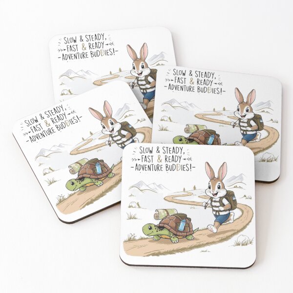 Item preview, Slow & Steady, Fast & Ready – Adventure Buddies! | Hiking Bunny & Turtle Design designed and sold by bannzy.