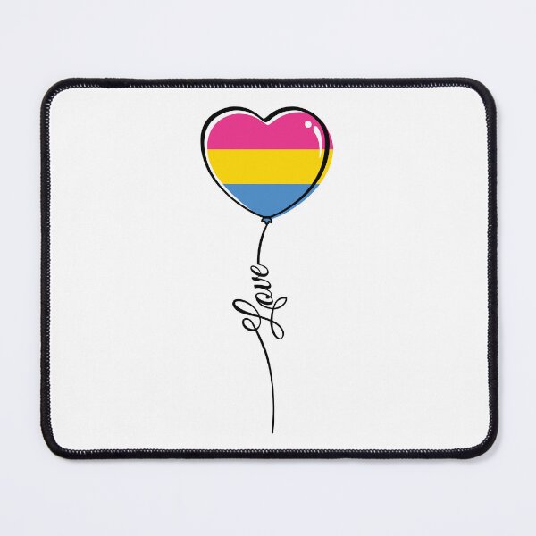 Item preview, Pansexual Pride Minimalist Heart Balloon with Love String designed and sold by LiveLoudGraphic.