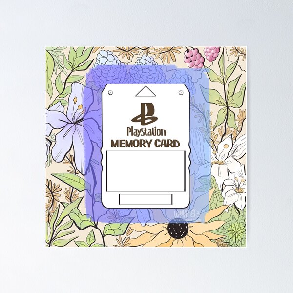 Item preview, Sony Playstation with Flowers, in white. designed and sold by WeaponizedMoth.