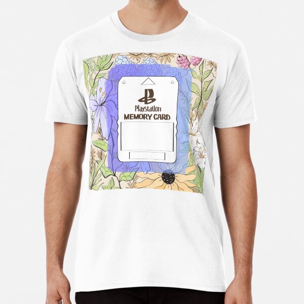 Vista previa del artículo con la obra «Sony Playstation con flores, en color blanco.», diseñado y vendido por WeaponizedMoth.