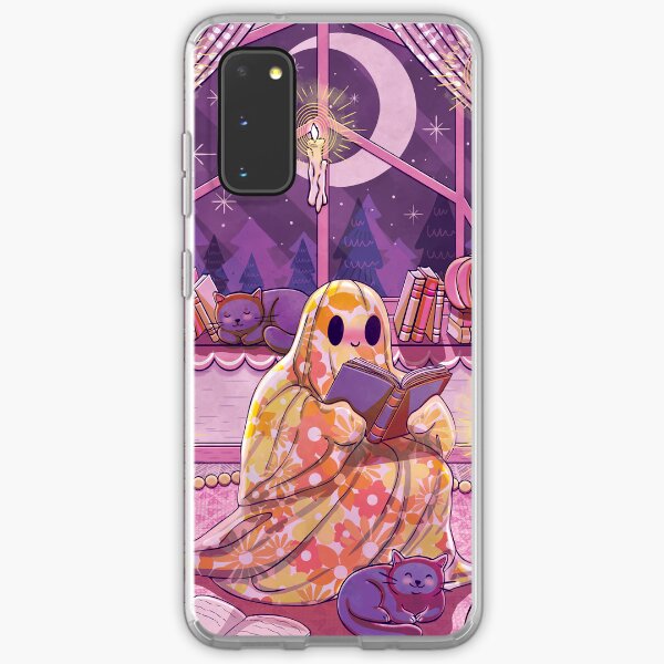 Item preview, Cute Bookish Ghost With Cats designed and sold by StudioFloraLuna.