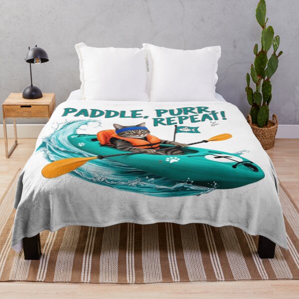 Item preview, Paddle, Purr, Repeat! | Kayaking Cat Adventure Design designed and sold by bannzy.