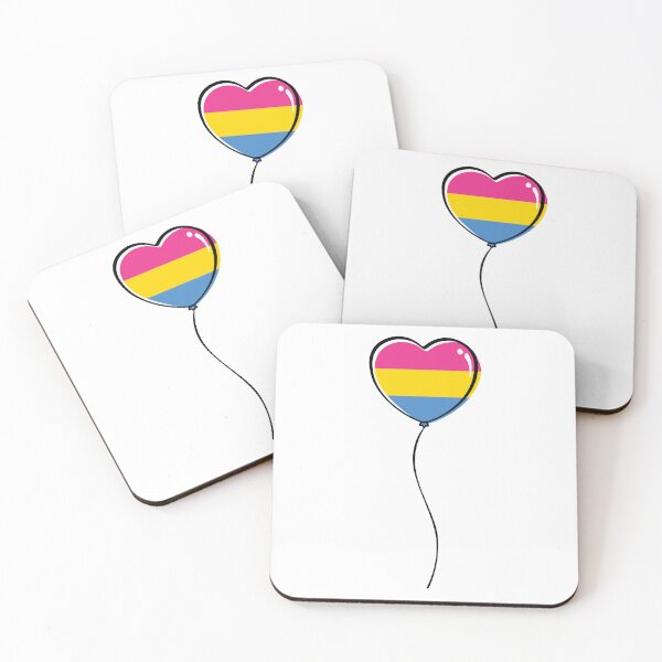 Aperçu de l'œuvre Ballon minimaliste en forme de cœur pour la fierté pansexuelle créée et vendue par LiveLoudGraphic.