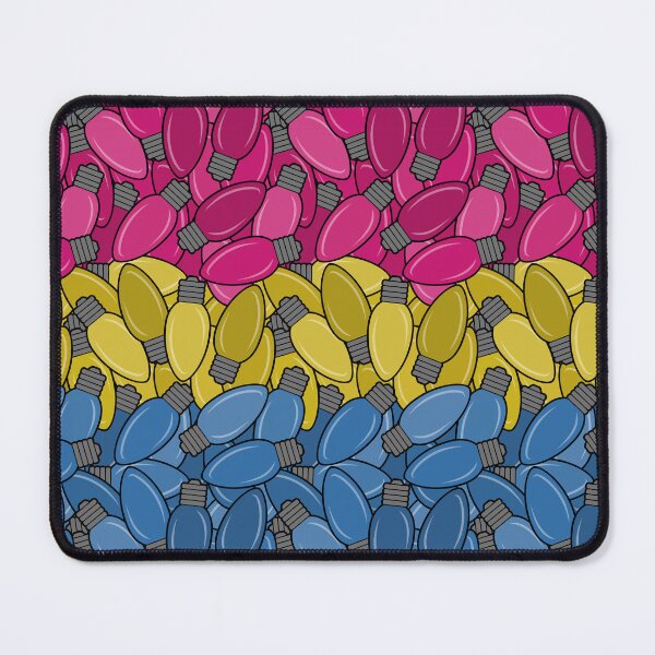 Item preview, Overlapping Christmas Lights in Pansexual Pride Flag Colors designed and sold by LiveLoudGraphic.