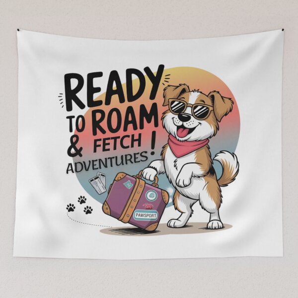 Item preview, Ready to Roam & Fetch Adventures! | Travel-Loving Dog Design designed and sold by bannzy.
