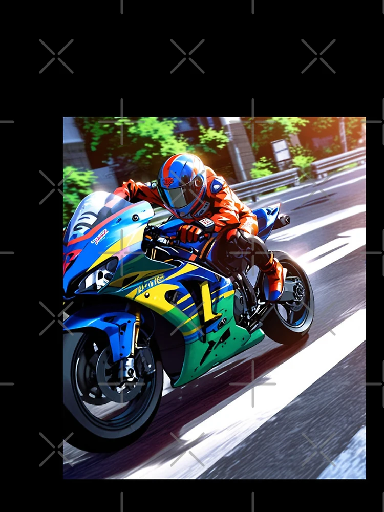 Thumbnail 4 of 4, iPhone Case, Chameleon Color Superbike Racetrack Grid Racing Graphic Rider designed and sold by Moto Graphix.