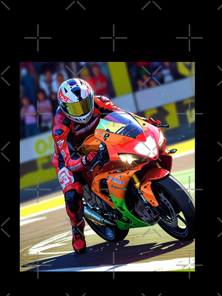 Thumbnail 4 of 4, iPhone Case, Leg Dangle Superbike Racetrack Grid Racing Graphic Rider designed and sold by Moto Graphix.