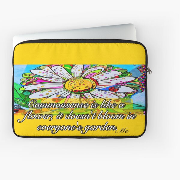 Item preview, White daisy drawing. Commonsense quote. designed and sold by Hilary11.