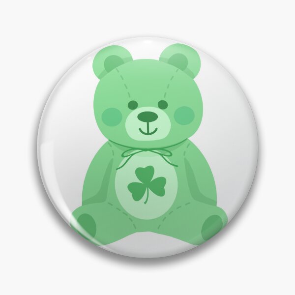 Item preview, shamrock teddy bear designed and sold by Camille Albers.