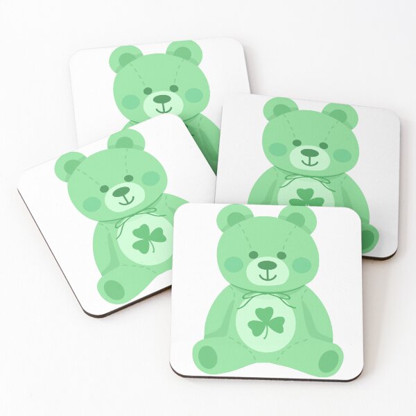 Item preview, shamrock teddy bear designed and sold by Camille Albers.
