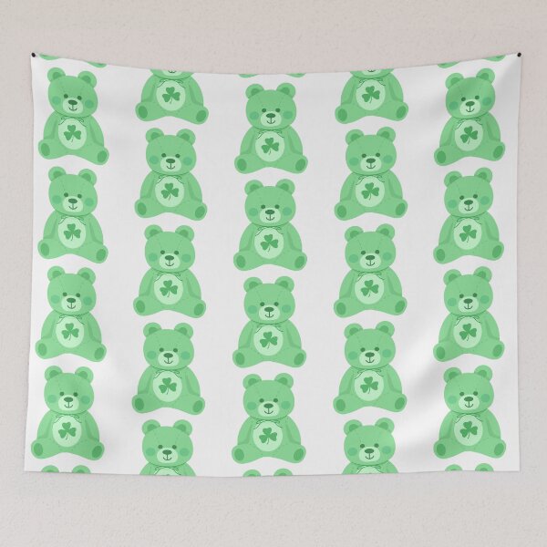 Item preview, shamrock teddy bear designed and sold by Camille Albers.