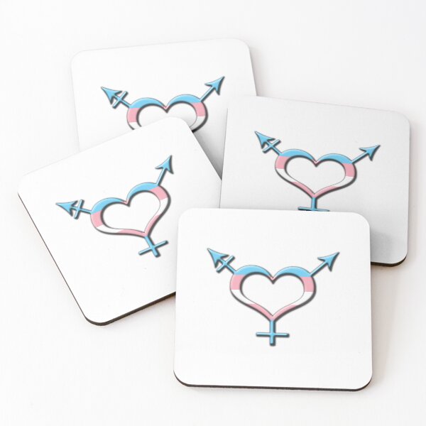 Item preview, Heart-Shaped Transgender Pride Symbol designed and sold by LiveLoudGraphic.
