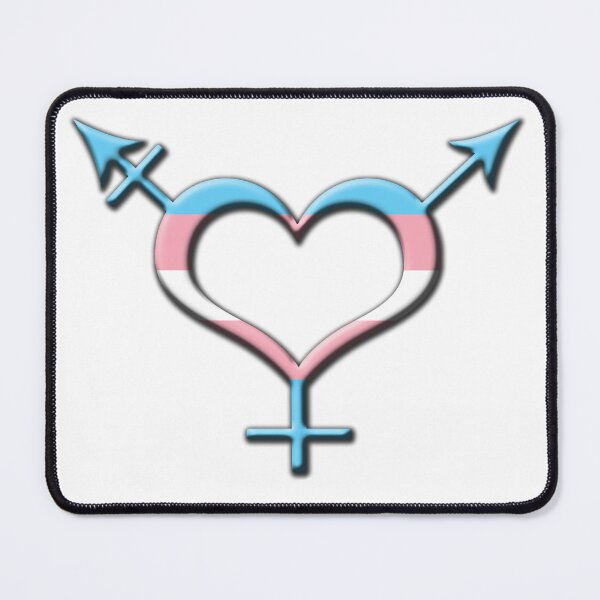 Item preview, Heart-Shaped Transgender Pride Symbol designed and sold by LiveLoudGraphic.