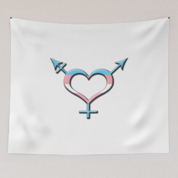 Item preview, Heart-Shaped Transgender Pride Symbol designed and sold by LiveLoudGraphic.