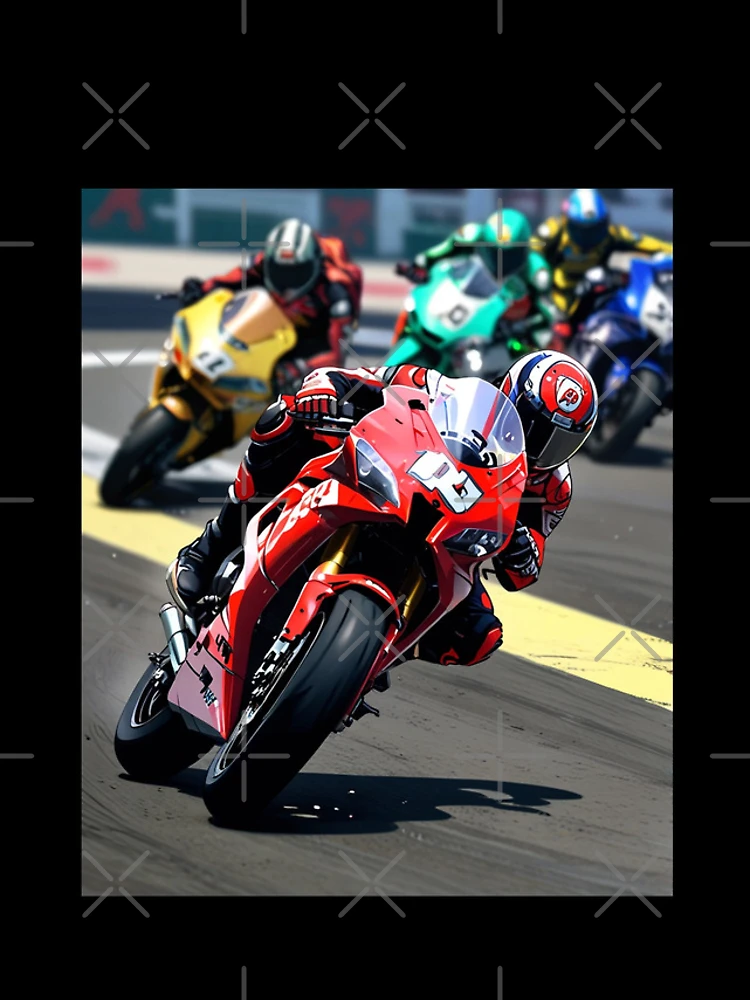 Thumbnail 4 of 4, iPhone Case, Red Superbike Racetrack Grid Racing Graphic Rider Shot designed and sold by Moto Graphix.