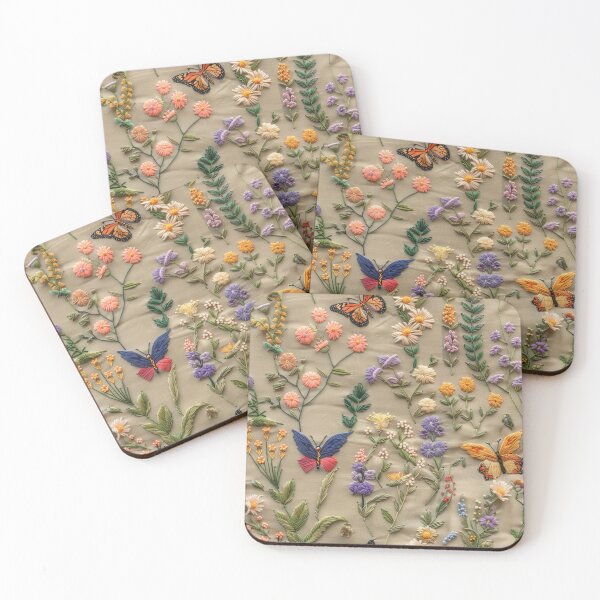 Item preview, Butterfly Floral Embroidery Patterns - Beautiful Handcrafted Designs for DIY Projects designed and sold by BlushingCreatives.