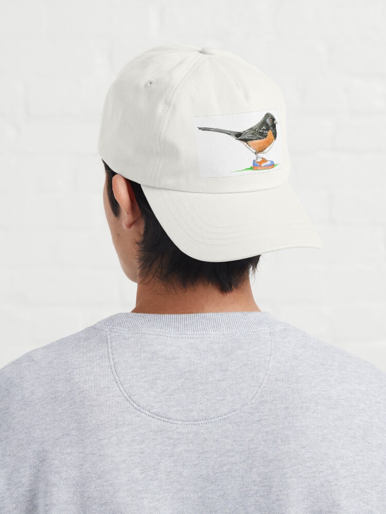 Thumbnail 4 of 7, Cap, Spotted Towhee in Oxford Sneakers designed and sold by JimsBirds.