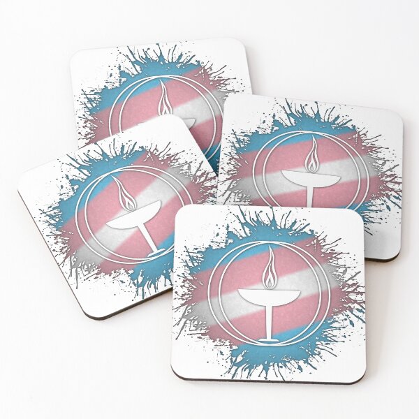 Item preview, Paint Splatter Transgender Pride Unitarian Universalism Symbol designed and sold by LiveLoudGraphic.