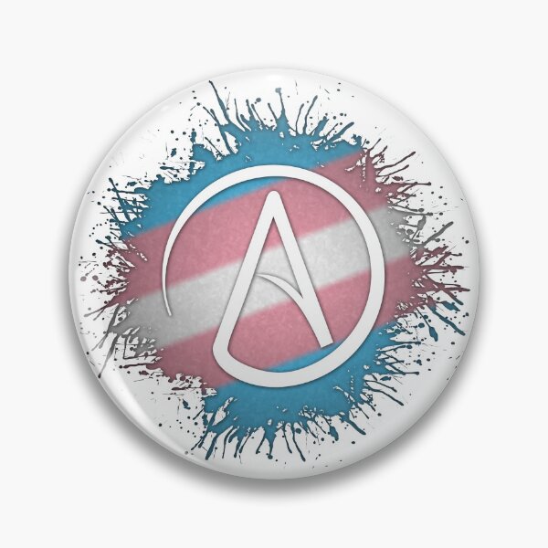 Item preview, Paint Splatter Transgender Pride Atheist Symbol designed and sold by LiveLoudGraphic.