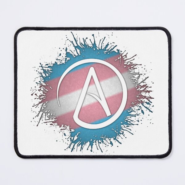 Item preview, Paint Splatter Transgender Pride Atheist Symbol designed and sold by LiveLoudGraphic.