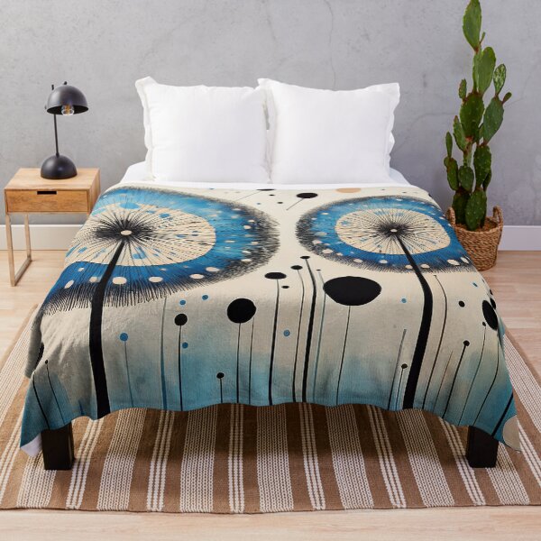 Item preview, Blue Black Dandelion - Abstract designed and sold by sonjas.