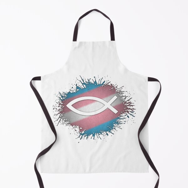 Item preview, Paint Splatter Transgender Pride Flag Fish Symbol designed and sold by LiveLoudGraphic.