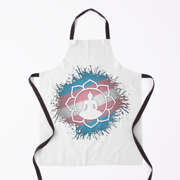 Item preview, Paint Splatter Transgender Pride Flag Lotus Symbol designed and sold by LiveLoudGraphic.