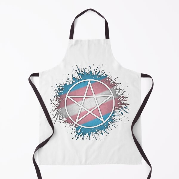 Item preview, Paint Splatter Transgender Pride Pentacle Symbol designed and sold by LiveLoudGraphic.