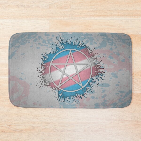 Item preview, Paint Splatter Transgender Pride Pentacle Symbol designed and sold by LiveLoudGraphic.