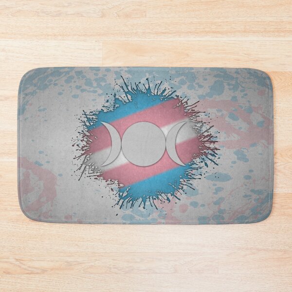 Item preview, Paint Splatter Transgender Pride Flag Triple Goddess Moon designed and sold by LiveLoudGraphic.