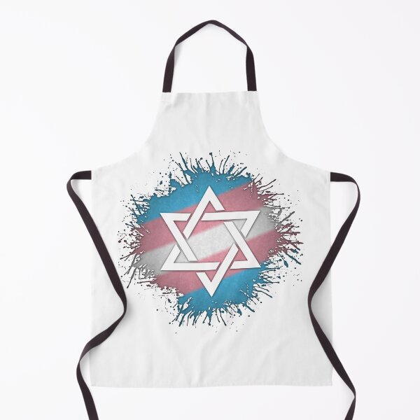 Item preview, Paint Splatter Transgender Pride Star of David Symbol designed and sold by LiveLoudGraphic.