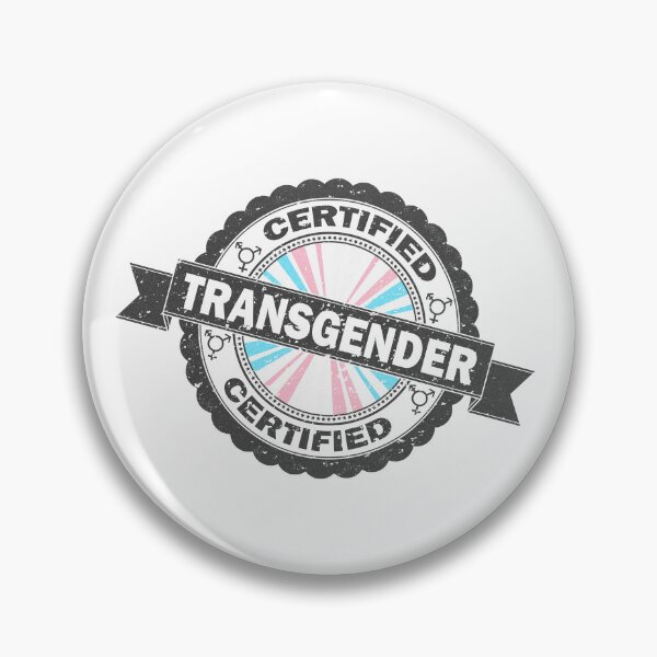 Item preview, Certified Transgender Pride Seal of Approval with Pride Flag Background designed and sold by LiveLoudGraphic.