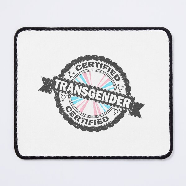 Item preview, Certified Transgender Pride Seal of Approval with Pride Flag Background designed and sold by LiveLoudGraphic.