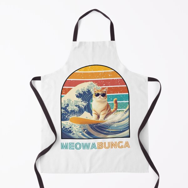 Item preview, Meowabunga Surfing Cat Humorous Cool Design designed and sold by caFUNated.