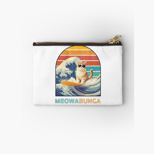 Item preview, Meowabunga Surfing Cat Humorous Cool Design designed and sold by caFUNated.