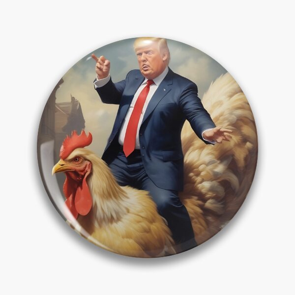 Item preview, Trump Riding a Big Ol' Chicken designed and sold by ToadfreakMcGee123.