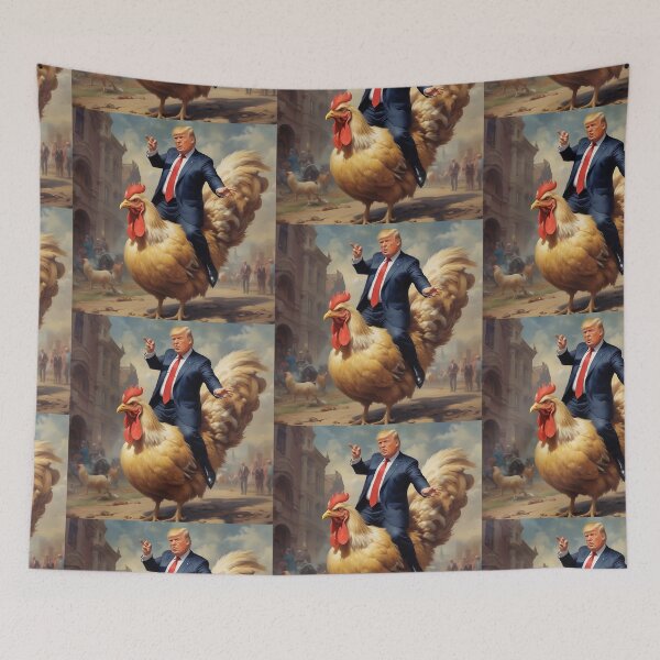 Item preview, Trump Riding a Big Ol' Chicken designed and sold by ToadfreakMcGee123.