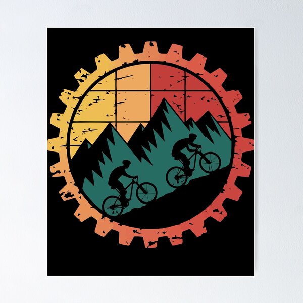 Item preview, Mountain Bikes with a Vintage Background designed and sold by blackkramla.