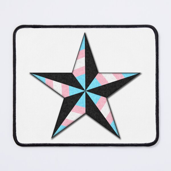 Item preview, Transgender Pride Flag Colored Nautical Star designed and sold by LiveLoudGraphic.